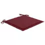 Cuscini per Sedie da Giardino 2 pz Rosso Vino 50x50x3cm Tessuto