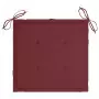 Cuscini per Sedie da Giardino 2 pz Rosso Vino 50x50x3cm Tessuto