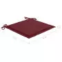 Cuscini per Sedie da Giardino 2 pz Rosso Vino 50x50x3cm Tessuto