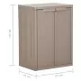 Armadio da Giardino Marrone 65x45x88 cm in Rattan PP