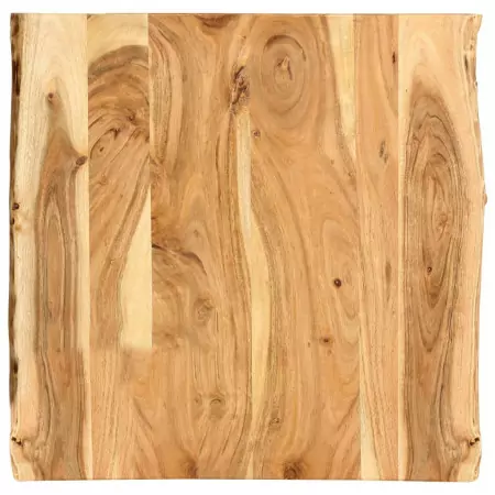 Piano del Tavolo in Legno Massello di Acacia 58x(50-60)x2,5 cm