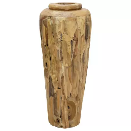 Vaso Decorativo 40x100 cm in Legno Massello di Teak