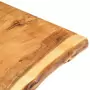 Piano del Tavolo in Legno Massello di Acacia 80x(50-60)x2,5 cm