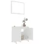 Set Mobili da Bagno 4 pz Bianco in Truciolato