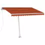 Tenda da Sole Retrattile Manuale 300x250 cm Arancione e Marrone