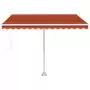 Tenda da Sole Retrattile Manuale 300x250 cm Arancione e Marrone