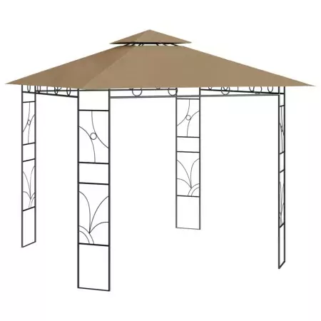 Gazebo 3x3x2,7 m Grigio Talpa 160 g/m²