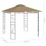 Gazebo 3x3x2,7 m Grigio Talpa 160 g/m²