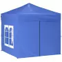 Tenda per Feste Pieghevole con Pareti Laterali Blu 2x2 m