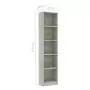 Libreria a 5 Ripiani Grigio Cemento 40x24x175 cm in Truciolato