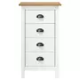 Credenza Hill Range Bianco 46x35x80 cm Legno Massello di Pino