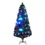 Albero di Natale Artificiale Supporto/LED 180 cm Fibra Ottica