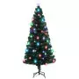 Albero di Natale Artificiale Supporto/LED 180 cm Fibra Ottica