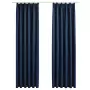 Tende Oscuranti con Ganci 2 pz Blue 140x175 cm