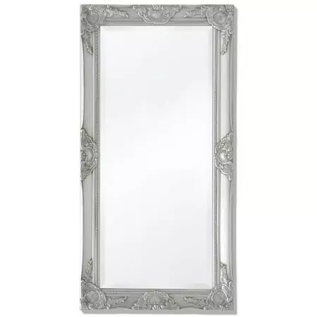 Specchio da Parete Stile Barocco 100x50 cm Argento