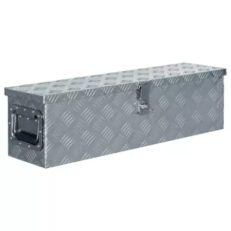 Cassetta in Alluminio 80,5x22x22 cm Argento