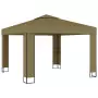 Gazebo con Tetto Doppio e Luci LED 3x3x2,7 m Grigio Talpa