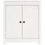 Credenze 2 pz Bianco 70x35x80 cm in Legno Massello di Pino