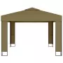 Gazebo con Tetto Doppio 3x3x2,7 m Grigio Talpa 180 g/m²