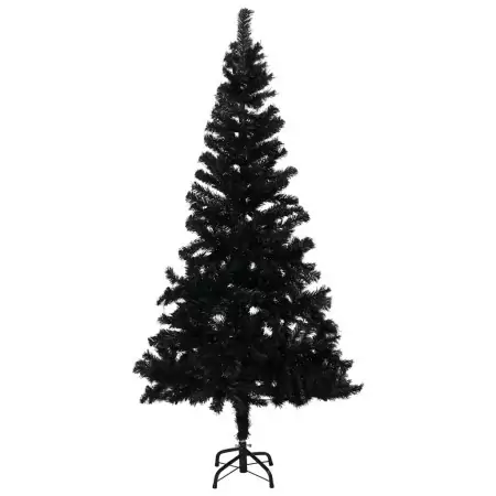 Albero di Natale Artificiale con Supporto Nero 150 cm PVC