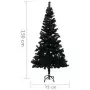 Albero di Natale Artificiale con Supporto Nero 150 cm PVC