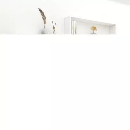 Mensole Parete a Cubo 4 pz Bianco 100x15x30 cm in Multistrato