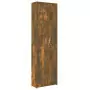 Armadio da Corridoio Rovere Fumo 55x25x189 cm Legno Multistrato