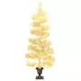 Albero di Natale a Spirale con Vaso e LED Bianco 120 cm PVC