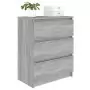 Credenza Grigio Sonoma 60x35x76 cm in Legno Multistrato