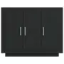 Credenza Nera 92x35x75 cm in Legno Multistrato