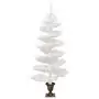 Albero di Natale a Spirale con Vaso e LED Bianco 120 cm PVC