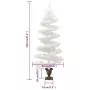 Albero di Natale a Spirale con Vaso e LED Bianco 120 cm PVC