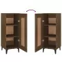 Credenza Rovere Marrone 34,5x34x90 cm in Legno Multistrato