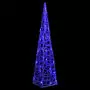 Cono di Luce LED Decorativo Acrilico Blu 60 cm