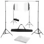 Kit per Studio Fotografico con Luci Softbox e Fondale