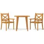 Set Mobili da Pranzo per Giardino 3 pz Legno Massello di Acacia