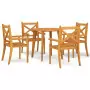 Set Mobili da Pranzo per Giardino 5 pz Legno Massello di Acacia