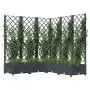 Fioriera Giardino e Graticcio Grigio Scuro 120x120x121,5 cm PP