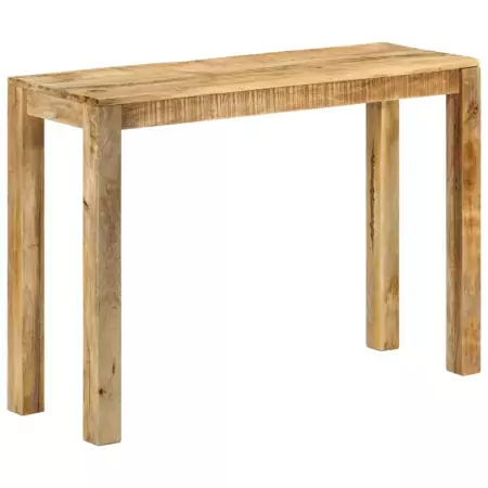 Tavolo Consolle 110x35x76 cm in Legno Massello di Mango Grezzo