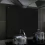 Paraschizzi per Cucina Nero 70x60 cm in Vetro Temperato