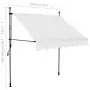 Tenda da Sole Retrattile Manuale con LED 200 cm Crema