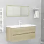 Mobile Bagno con Lavabo Integrato Rovere Sonoma in Truciolato