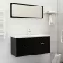 Lavabo da Incasso con Rubinetto 101x39x18 cm in Ceramica Bianco