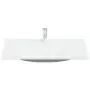 Lavabo da Incasso con Rubinetto 101x39x18 cm in Ceramica Bianco