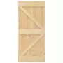 Porta Scorrevole con Set Hardware 80x210 cm in Legno di Pino