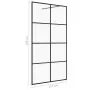 Parete per Doccia Walk-in Vetro Trasparente ESG 115x195cm Nera