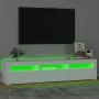 Mobile Porta TV con Luci LED Bianco 180x35x40 cm