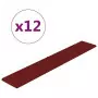 Pannelli Murali 12 pz Rosso Vino 90x15 cm Tessuto 1,62 m²