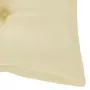 Cuscino per Panca da Giardino Bianco Crema 120x50x7 cm Tessuto