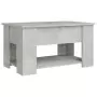 Tavolino da Salotto Grigio Cemento 79x49x41cm Legno Multistrato